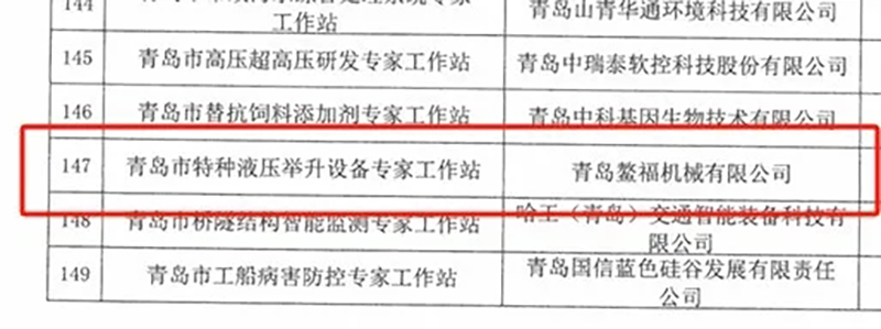 鰲福設(shè)立專家工作站